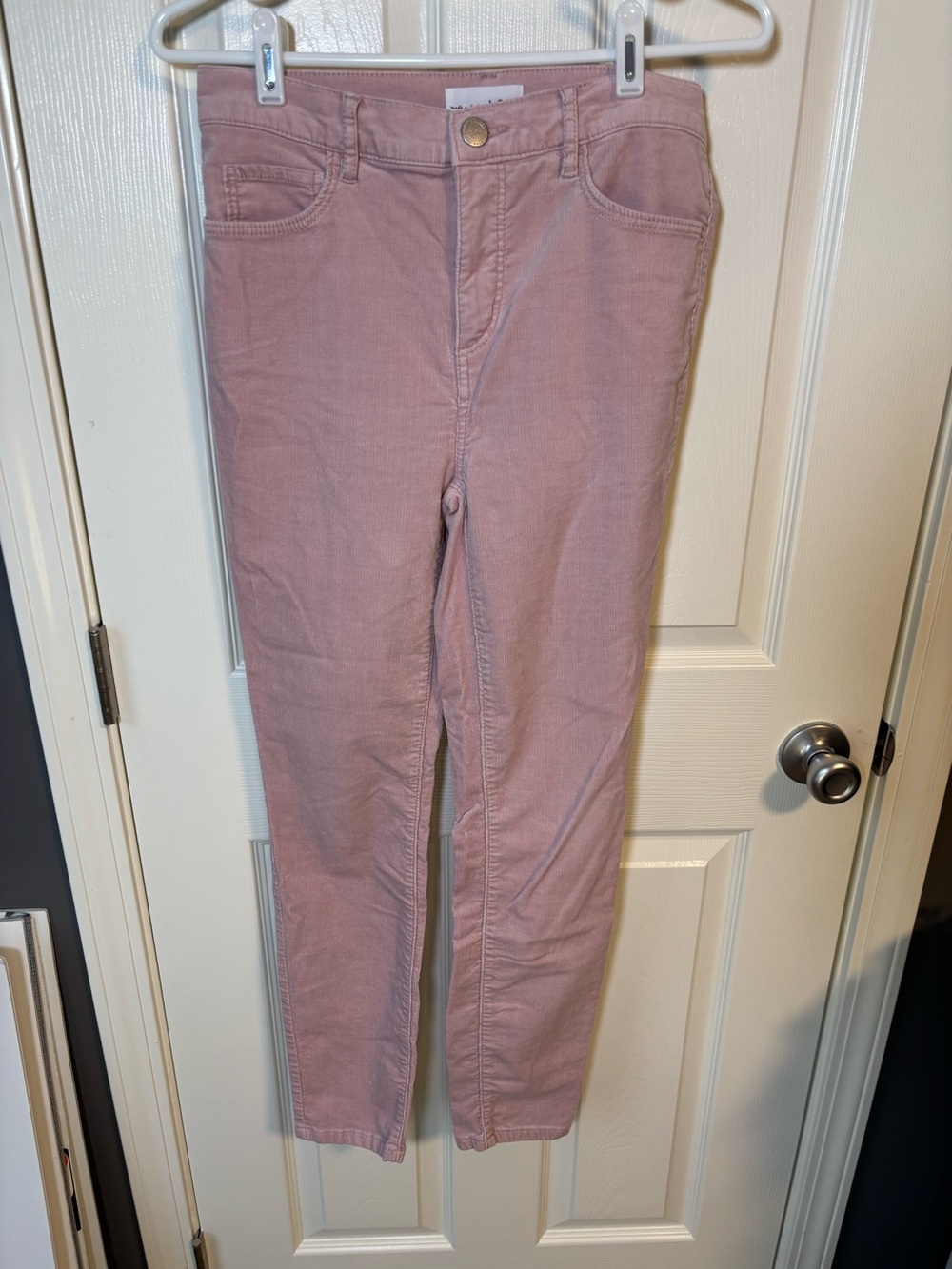 Lot of 3 LOFT straight-leg corduroy pants in pink, white, and brown Size  27/4